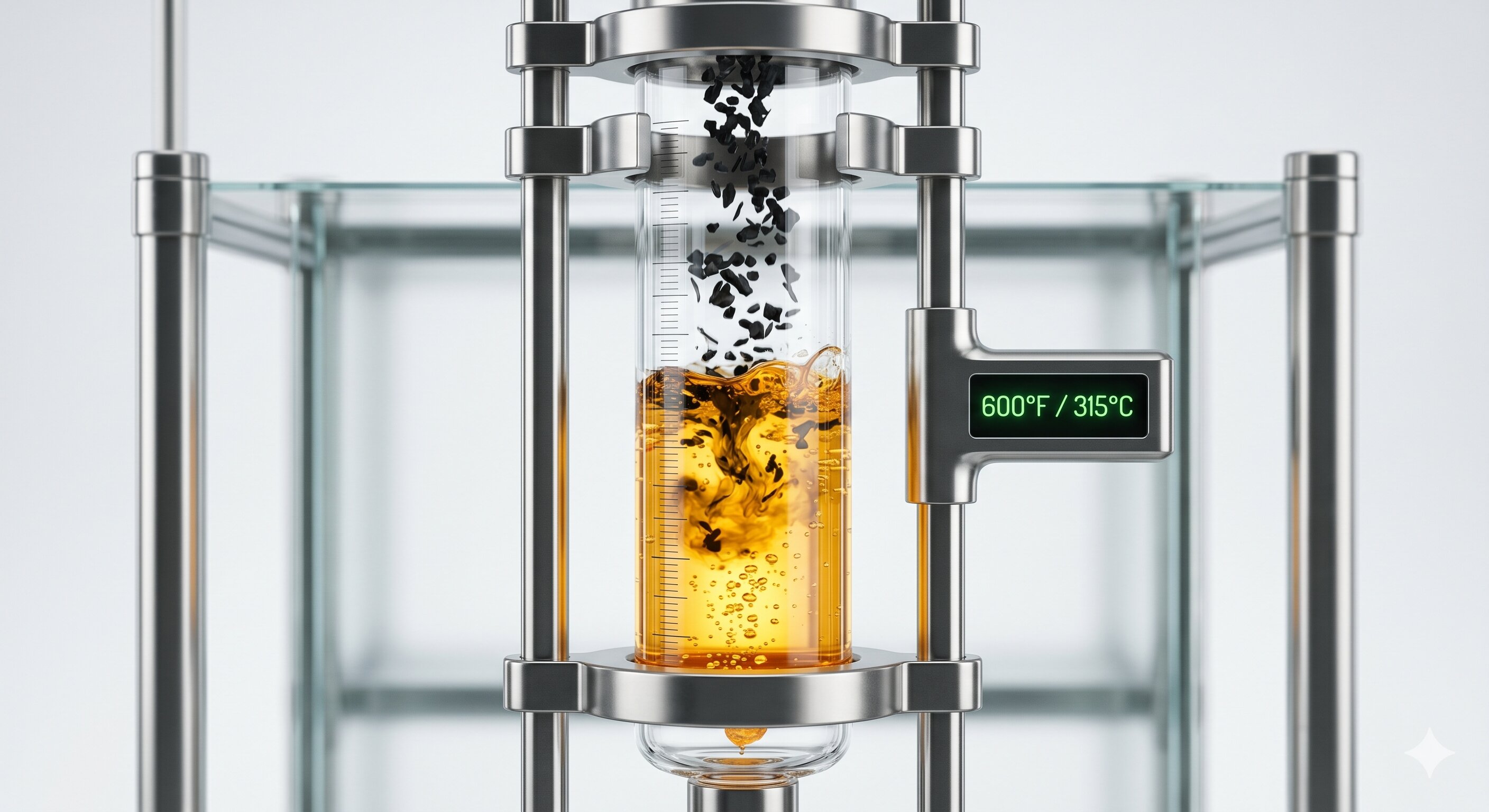 Zero-emissions liquid-phase reactor operating at 600°F